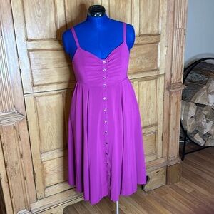 Dark pink Torrid size 00 midi length dress